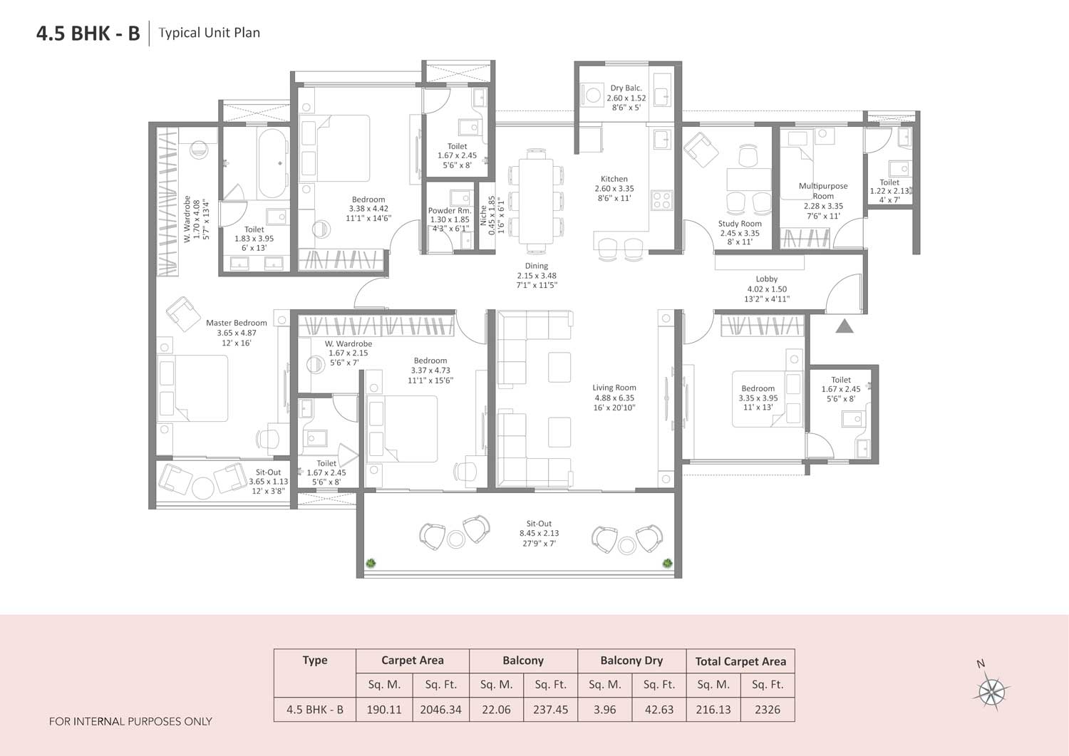 4.5-BHK---B-Typical-Unit-Plan